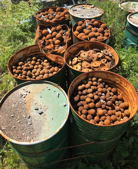 75 Units/barrels - Used Grinding Balls, Ranging In Size From Approximately 1" To 4" (note: A Barrel Is Approximately 1-ton))